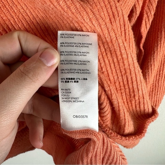 We The Free Orange Main Squeeze Hacci Long Sleeve Top Size XS - Picture 7 of 7